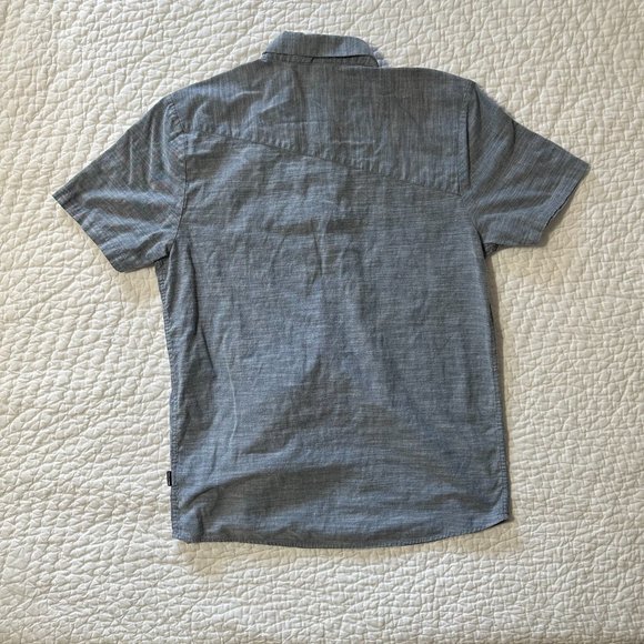 Volcom - Modern Fit - Men's Short Sleeve Button Up Shirt - XL (Light Blue) - Picture 2 of 2